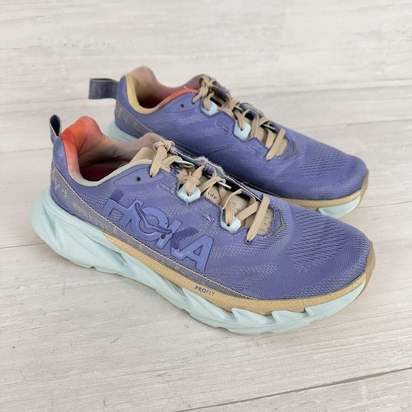 HOKA ELEVON 2 MENTAL HEALTH Purple Bluegrass Unisex Sneakers Women 9 Men 8 - Picture 1 of 15